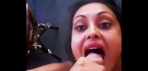  Priya Rai sucking D in a gym